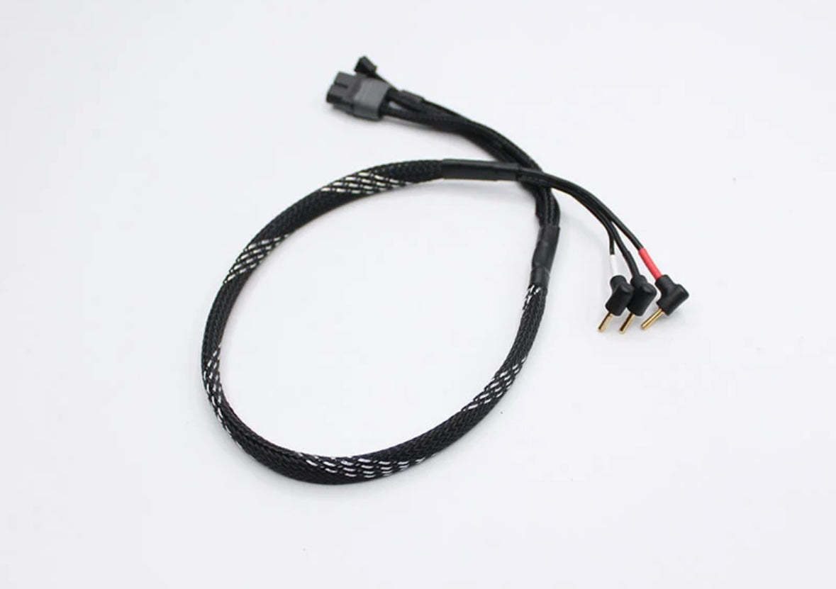 Reflex Racing 2mm Bullet Plug Charging Cable - Black and Silver RRE016
