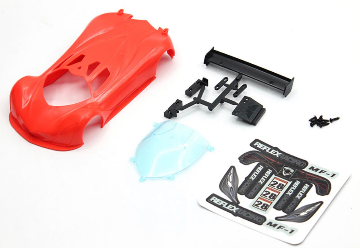 Reflex Racing MF-1 ABS Plastic Body Set (Red Orange ) RAW-001-RO
