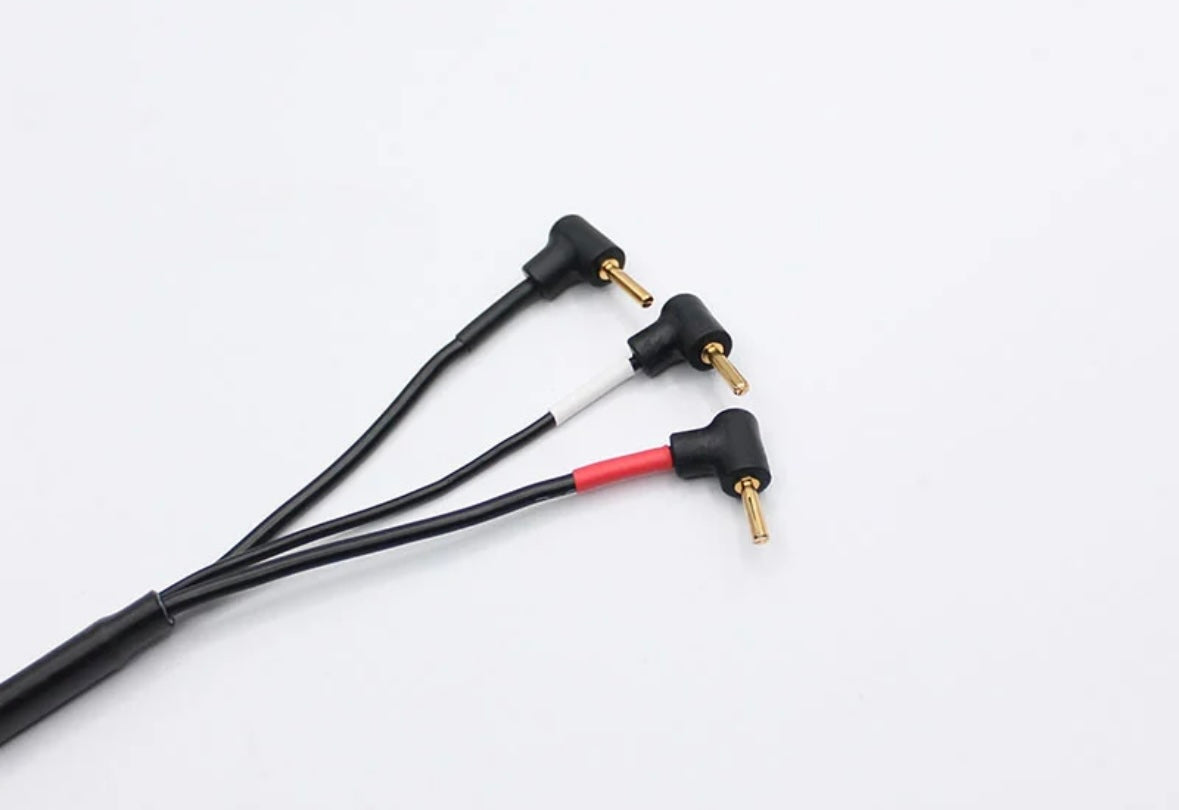 Reflex Racing 2mm Bullet Plug Charging Cable - Black and Silver RRE016