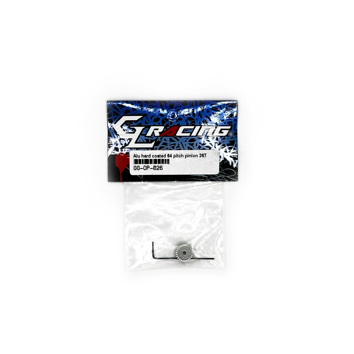 GL Racing Aluminium hard coated 64 Pitch Pinion 26T GG-0P-026