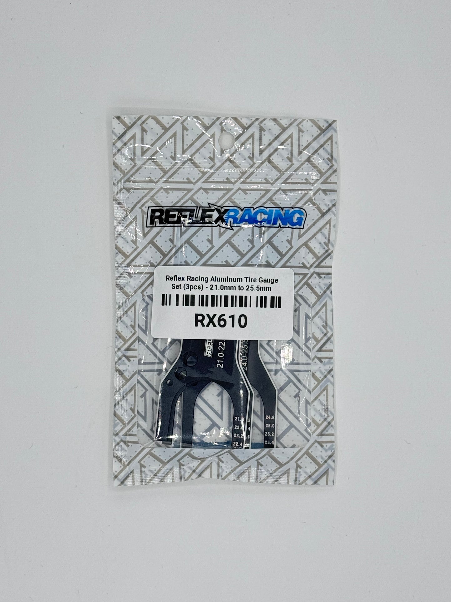 Reflex Racing Aluminum Tire Gauge Set (3pcs) - 21.0mm to 25.5mm RX610