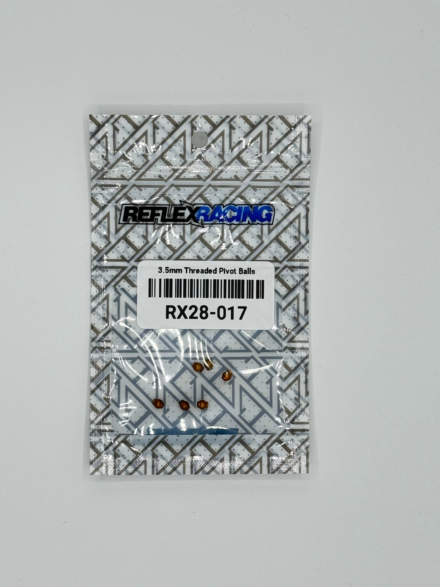 REFLEX RACING RX28-017 7075 T6 MACHINED ALUMINUM HARDCOATED 3.5MM PIVOT BALLS (6PCS)