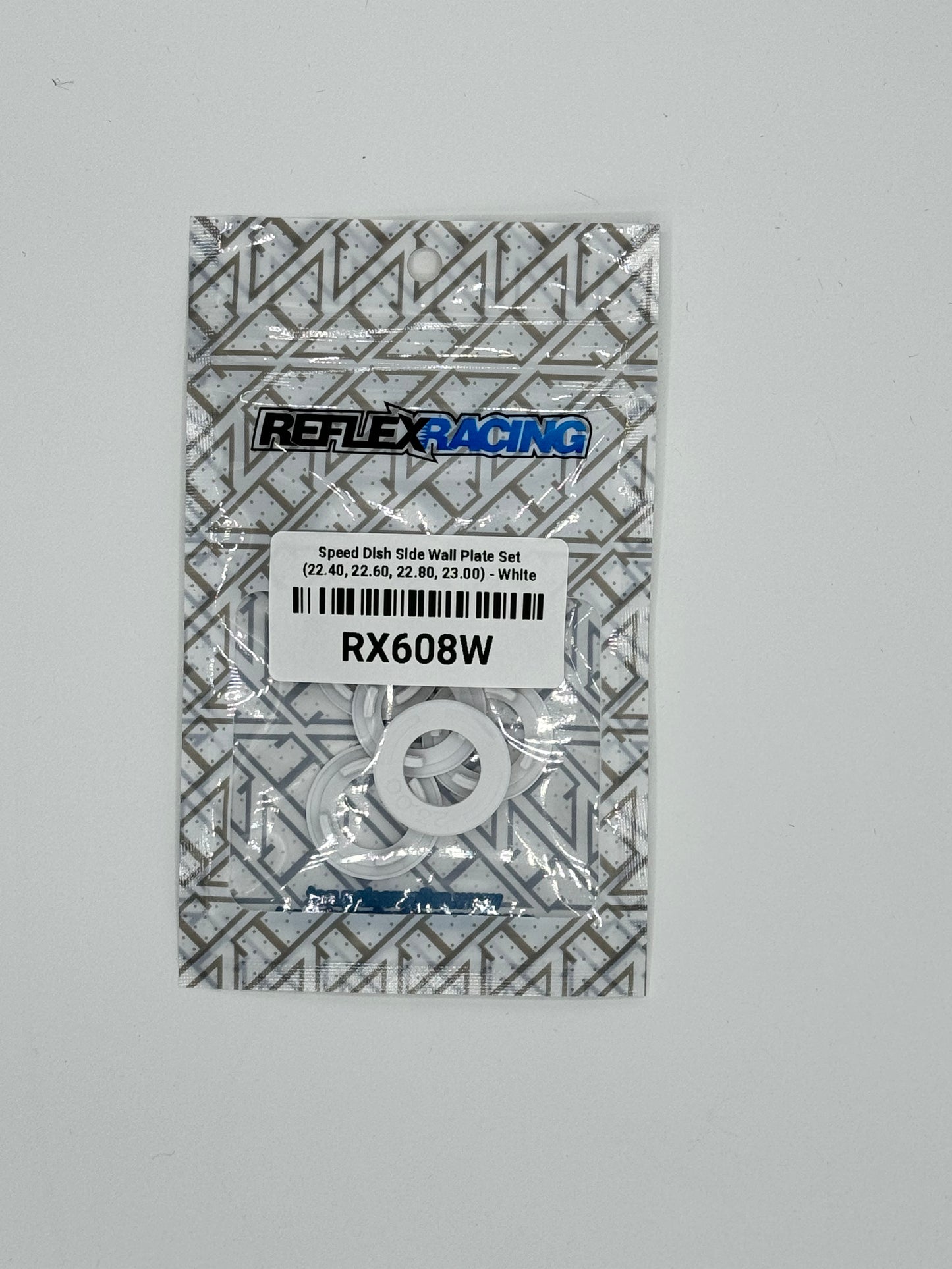 Reflex Racing Speed Dish Side Wall Plate Set (22.40,22.60,22.80,23.00) - White RX608W