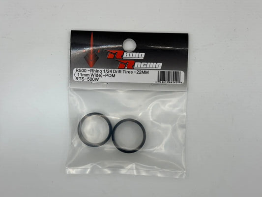 R500 – RHINO 1/24 DRIFT TIRES 2PCS – 22MM (11MM WIDE) – POM – RTS-500W