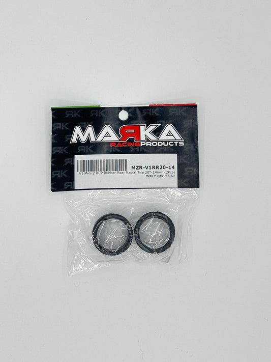 MZR-V1RR20-14 V1 Mini-Z RCP Rubber Rear Radial 14mm Tire 20
