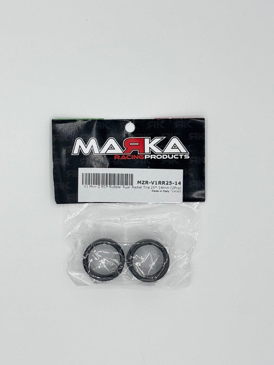 MZR-V1RR25-14 V1 Mini-Z RCP Rubber Rear Radial 14mm Tire 25