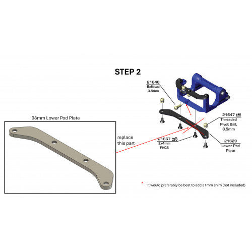 DAS Speed RC28 98mm conversion kit DAS-RC28-003
