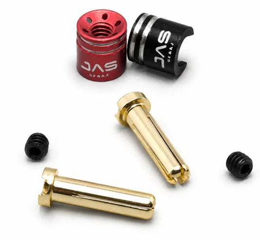 DAS Speed 24K LP 2mm Lipo plugs +/- tabs (1 pair)