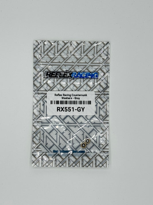 Reflex Racing Countersunk Washers - Grey RX551-GY