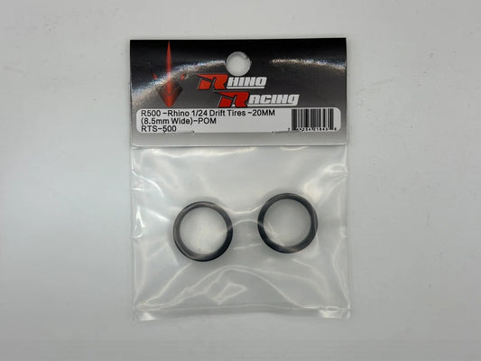 R500 – Rhino 1/24 Drift Tires 2Pcs – 20MM (8.5mm Wide) – POM – RTS-500