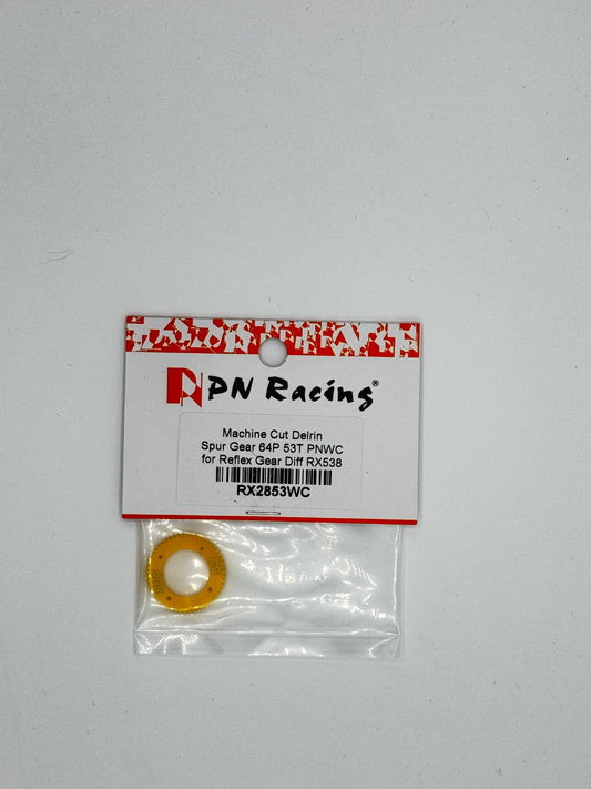 PN Racing Machine Cut Delrin Spur Gear 64P 53T PNWC Spec (For Reflex Racing Gear Diff RX538 )